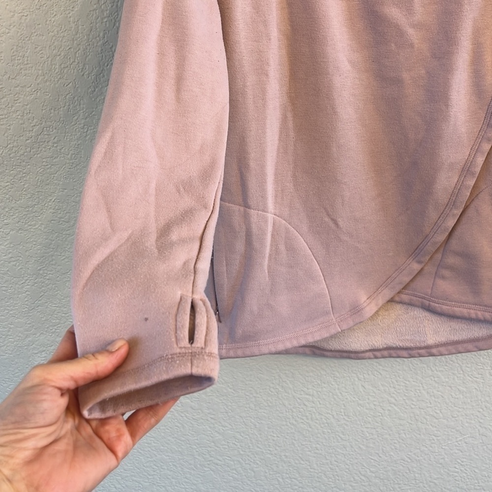 RBX zip up sweater fuzzy blush pink size small - Picture 7 of 12